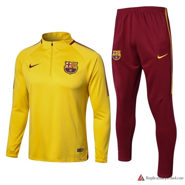 Chandal Barcelona Niño 2017-2018 Amarillo Rojo